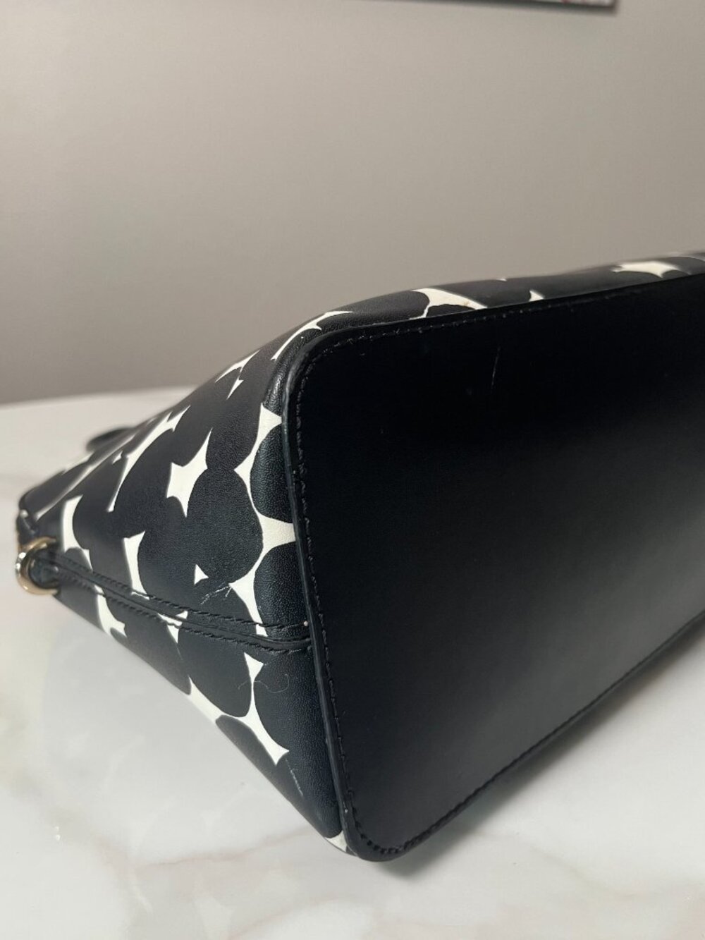 Kate Spade Grove Street Carli Splodge Dot Satchel Black Cream + COA - Picture 9 of 14
